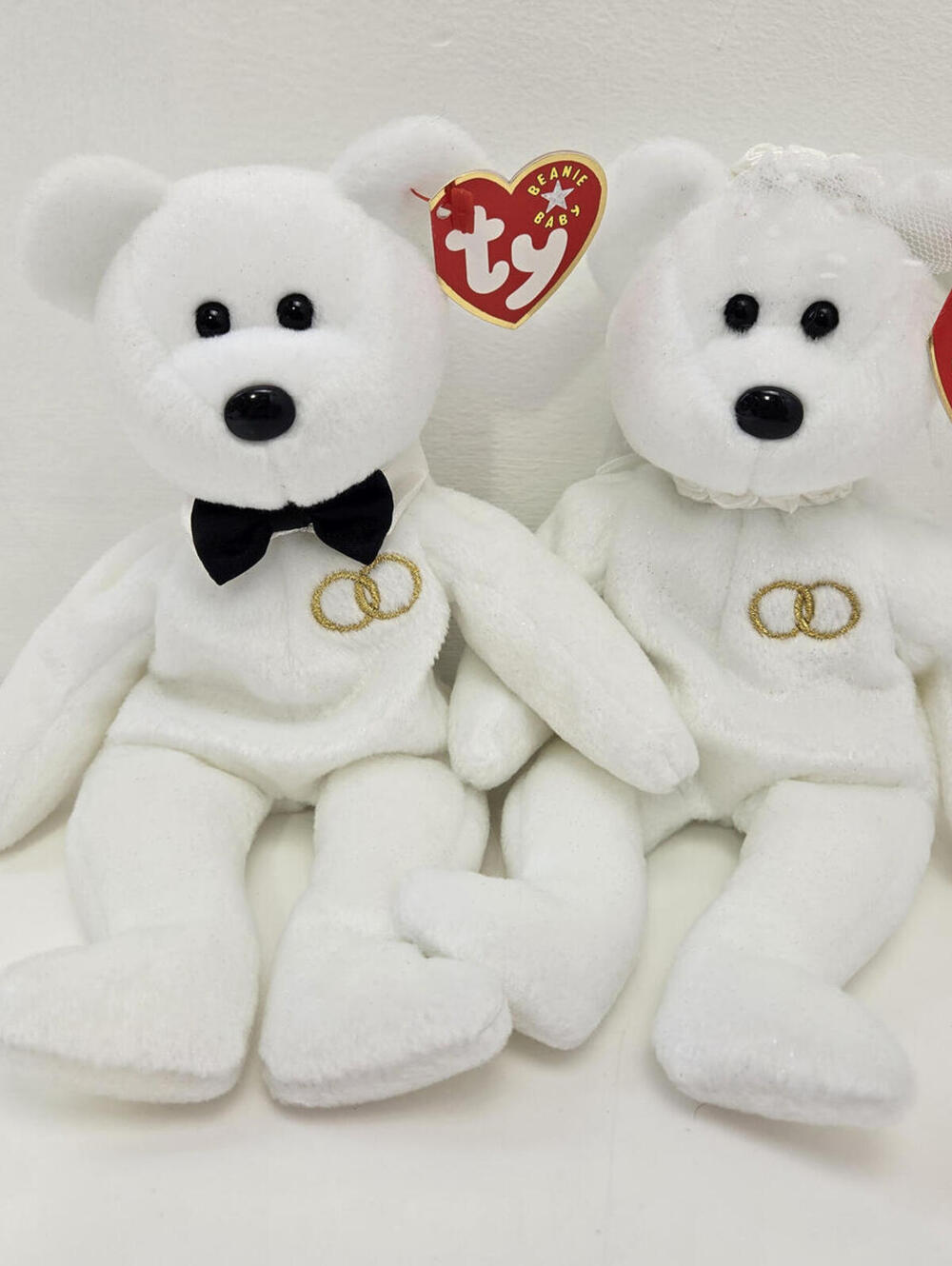 Ty Beanie Baby “Mr.” and “Mrs.” the Husband and Wife Just Married Bears (8 inch)